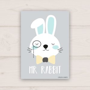 Lámina conejito gris