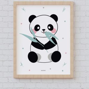 Lámina Panda comilón