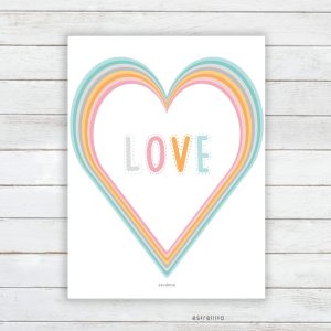 Lámina Abecedario Corazón