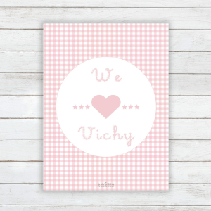 Lámina we love vichy rosa