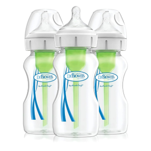 Dr. Brown’s Biberones 9oz con Tetinas Flow Level 1 | 3-Pack