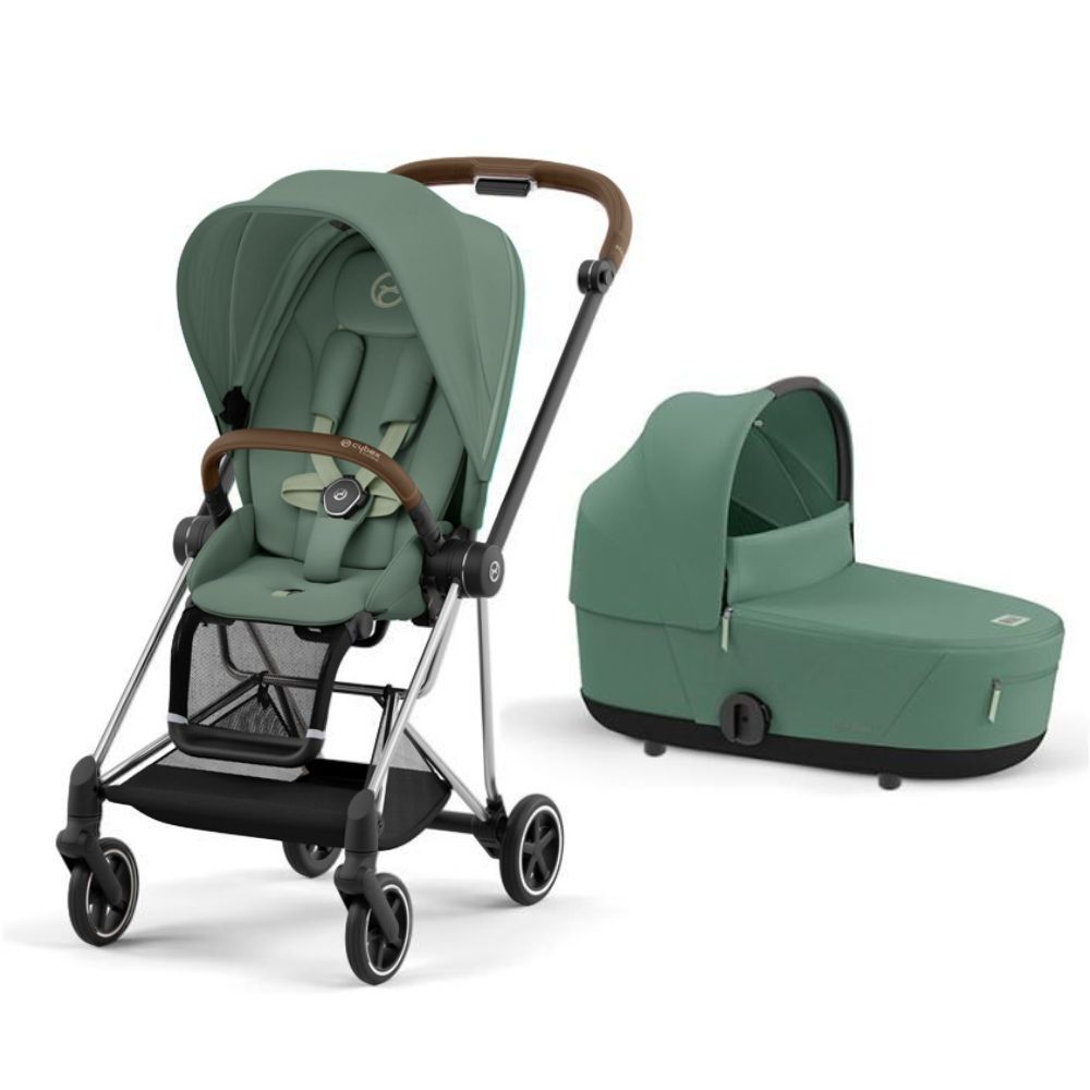 Cybex Carrito Mios Verde Chasis Cromado Marrón - Imagen 2