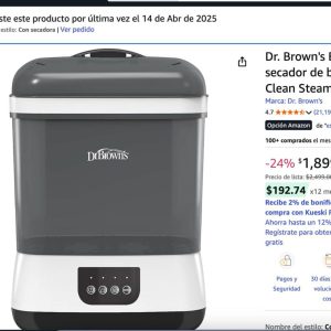 Esterilizador y secador de biberones y chupones, Clean Steam Dr. Brown’s