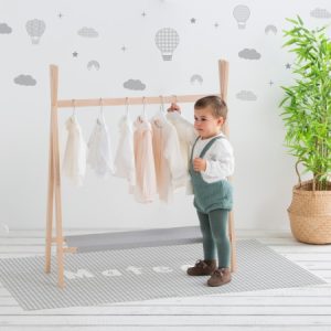 Alfombra cuadro vichy gris