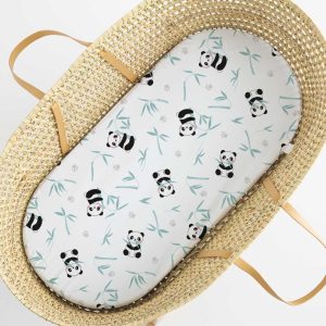 Sábana bajera capazo y cuco Panda