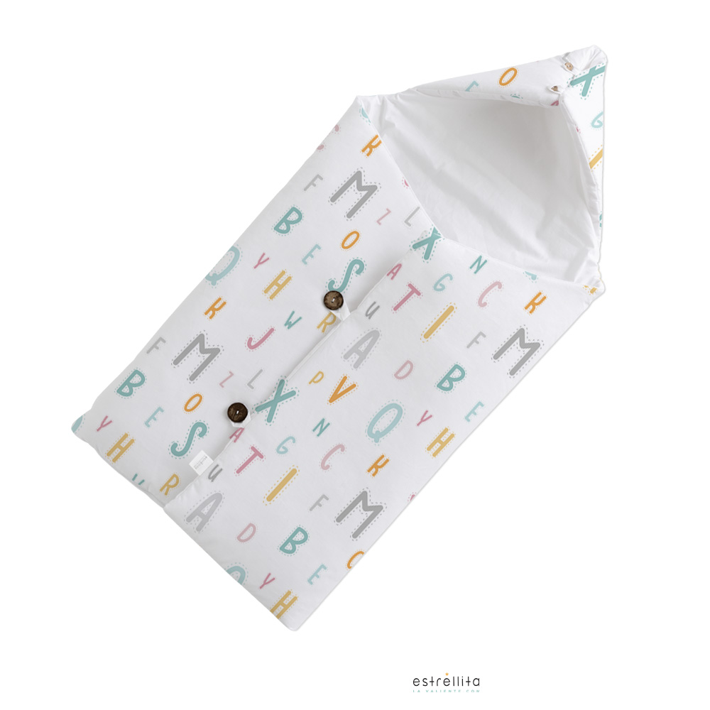 Saco algodón para recién nacido Abecedario - Imagen 3