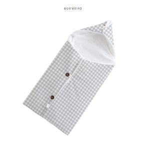 Saco bebé polar vichy gris