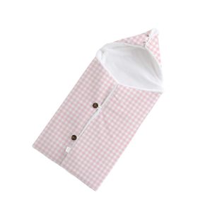 Saco bebé polar vichy rosa