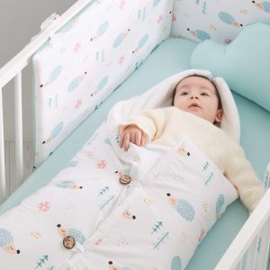 Funda protector cuna Ericete reversible mint