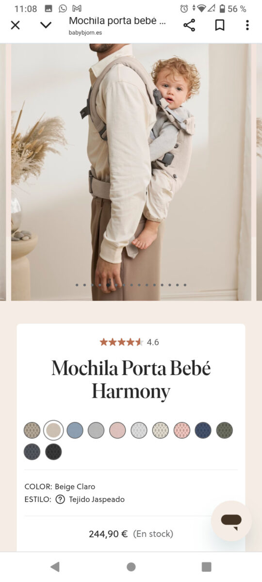 Canguro mochila Porta bebé, BabyBjörn One - Imagen 2