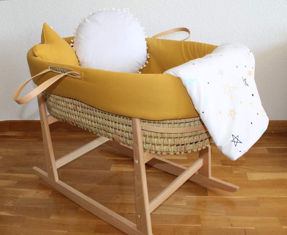 Manta polar noche estrellada mostaza - Imagen 4