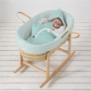 Vestidura para capazo Vichy mint