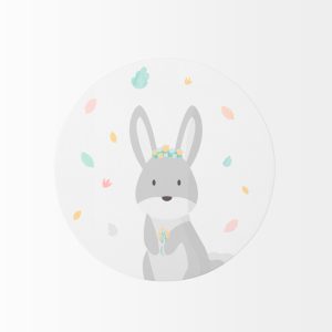 Alfombra redonda conejita naturaleza