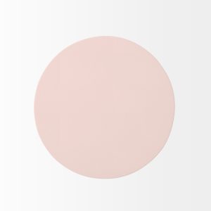 Alfombra redonda básica rosa
