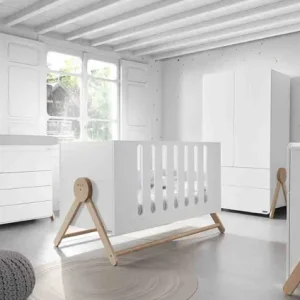 Bañera Swing de Micuna – Blanco Waterwood Lunares Gris