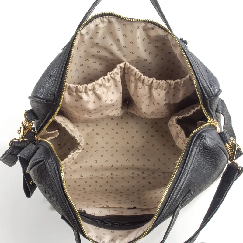 Bolsa canastilla LONDON de Pasito a Pasito – Negra - Imagen 5