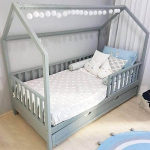 Cama casa Barandas vertical, con nido