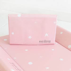 Cambiador plegable estrellas rosa