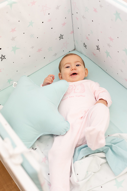 Cojín estrella liso mint