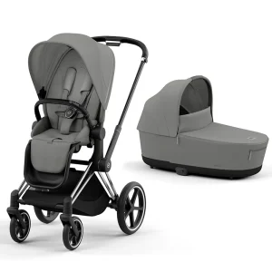 Cybex Carrito DUO e-Priam Gris Chasis Cromo Negro