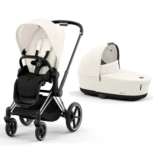 Cybex Carrito DUO e-Priam Blanco Chasis Cromo Negro
