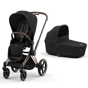 Cybex Carrito DUO e-Priam Negro Chasis Rosegold