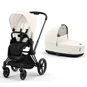 Cybex Carrito DUO e-Priam Blanco Chasis Negro Mate
