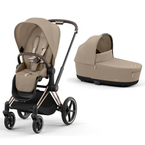 Cybex Carrito DUO e-Priam Beige Chasis Rosegold