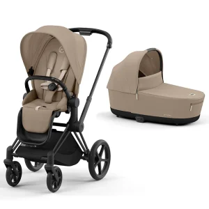 Cybex Carrito DUO e-Priam Beige Chasis Negro Mate