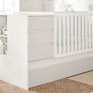 Convertible Combi COOL de Trama con cama nido de 190 x 90cm – Color blanco