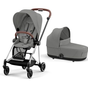Cybex Carrito Mios Gris Chasis Cromado Marrón