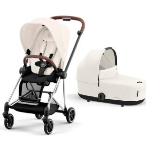 Cybex Carrito Mios Blanco Chasis Cromado Marrón