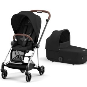 Cybex Carrito Mios Negro Chasis Cromado Marrón