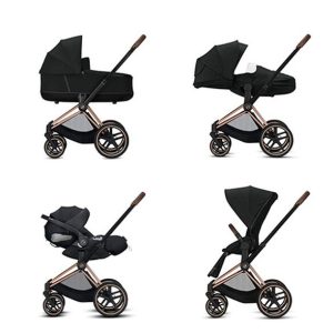 Carriola con Car Seat Cloud Z mas Base, Priam3 RoseGold Cybex