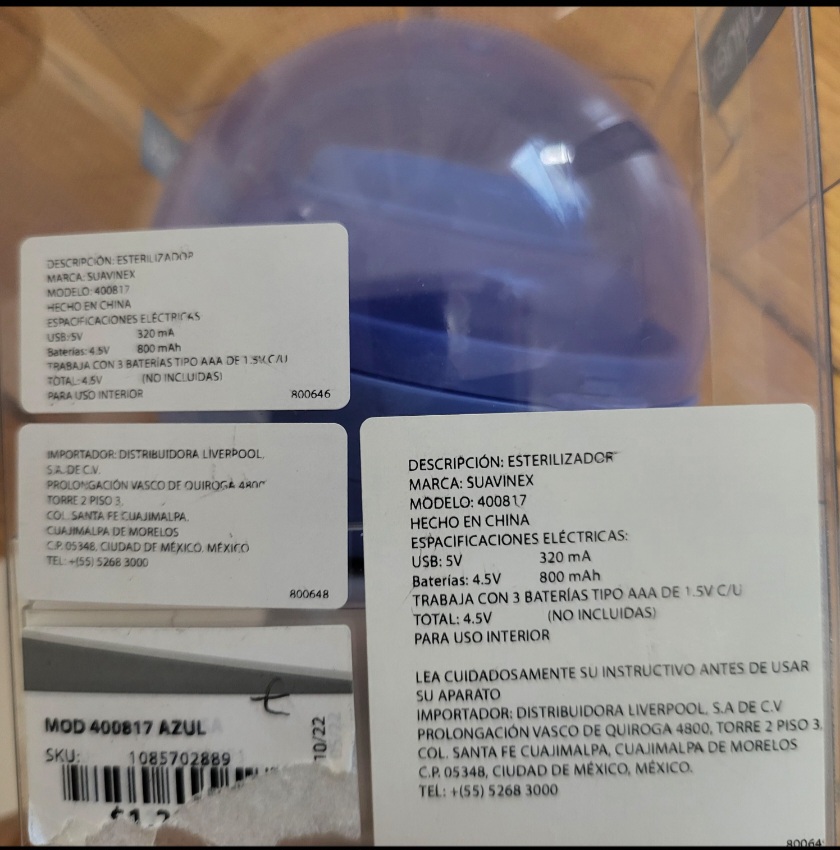 Esterilizador portatil, Suavinex - Imagen 2