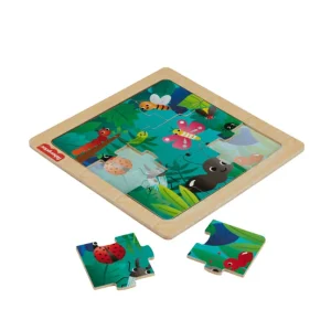 Fisher Price Baby Toy Wooden Puzzle |  Jungle Friends