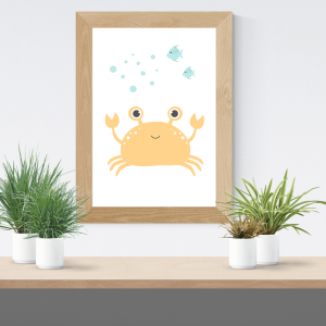 Lámina el mar cangrejo