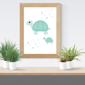 Lámina el mar tortuga