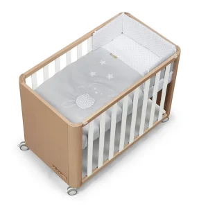 Cotinfant Doco Sleeping Wood – Minicuna de colecho  90X50 con textil Bear Gris
