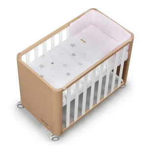 Cotinfant Doco Sleeping Wood – Minicuna de colecho  90X50 con textil Star Rosa