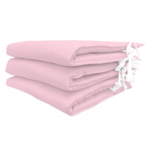 Funda protector cuna liso rosa