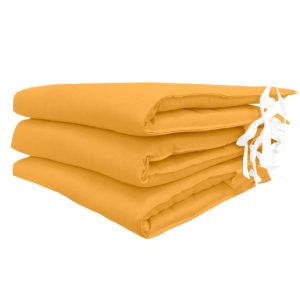 Funda de protector cuna mostaza liso