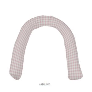 Rulo protector para recién nacido vichy rosa