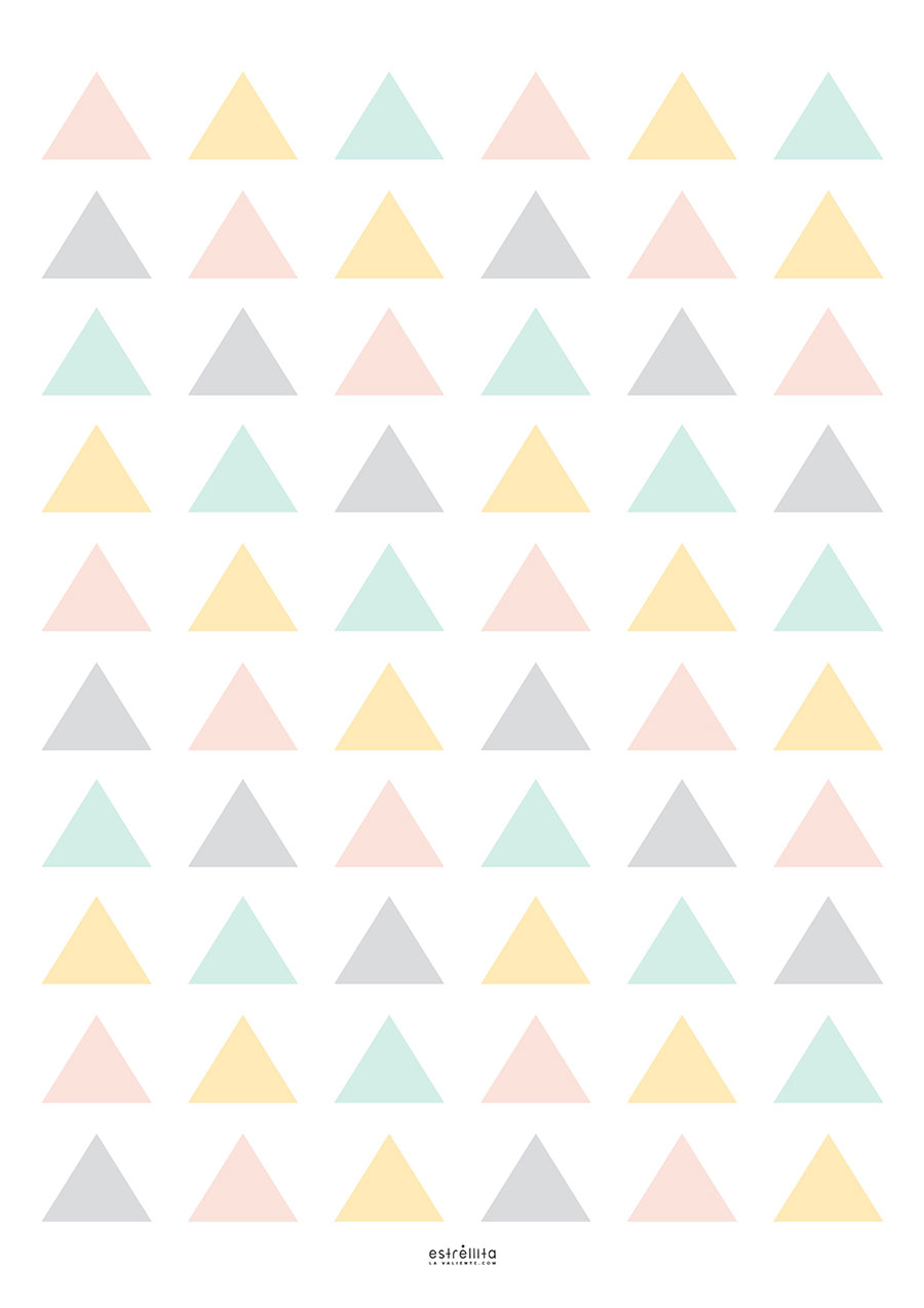 Vinilo triángulos multicolor rosa - Imagen 2